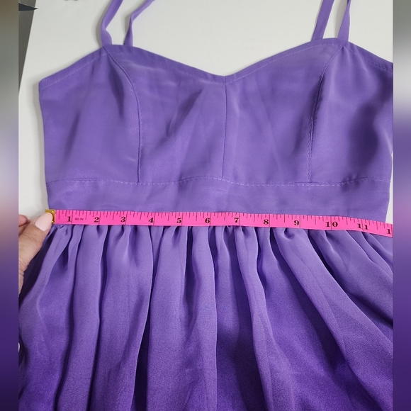 🔥Purple Ruched Spaghetti Strap Sundress - Picture 6 of 10
